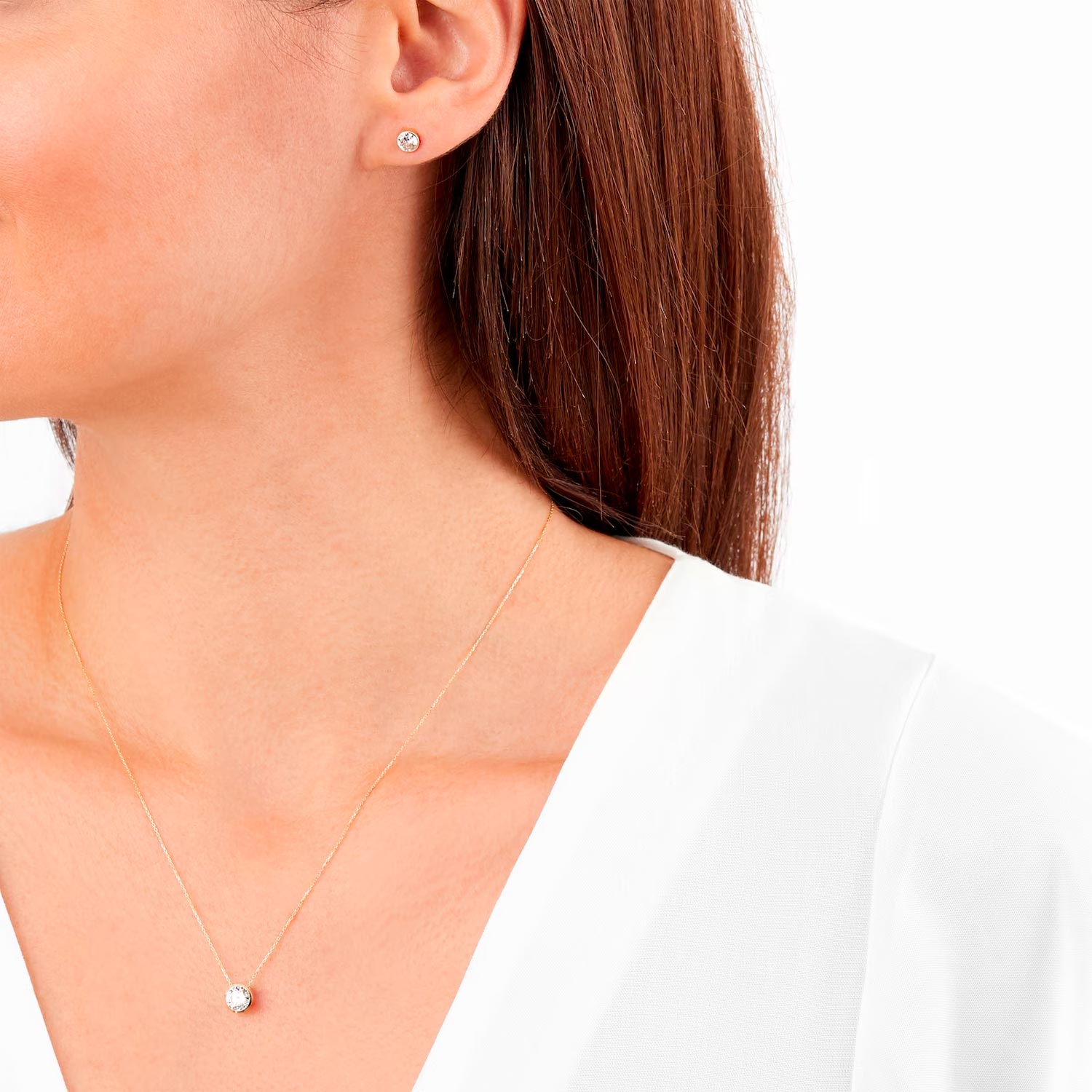 9ct Yellow Gold Bezel Set Pendant & Earring Set - imagine 2