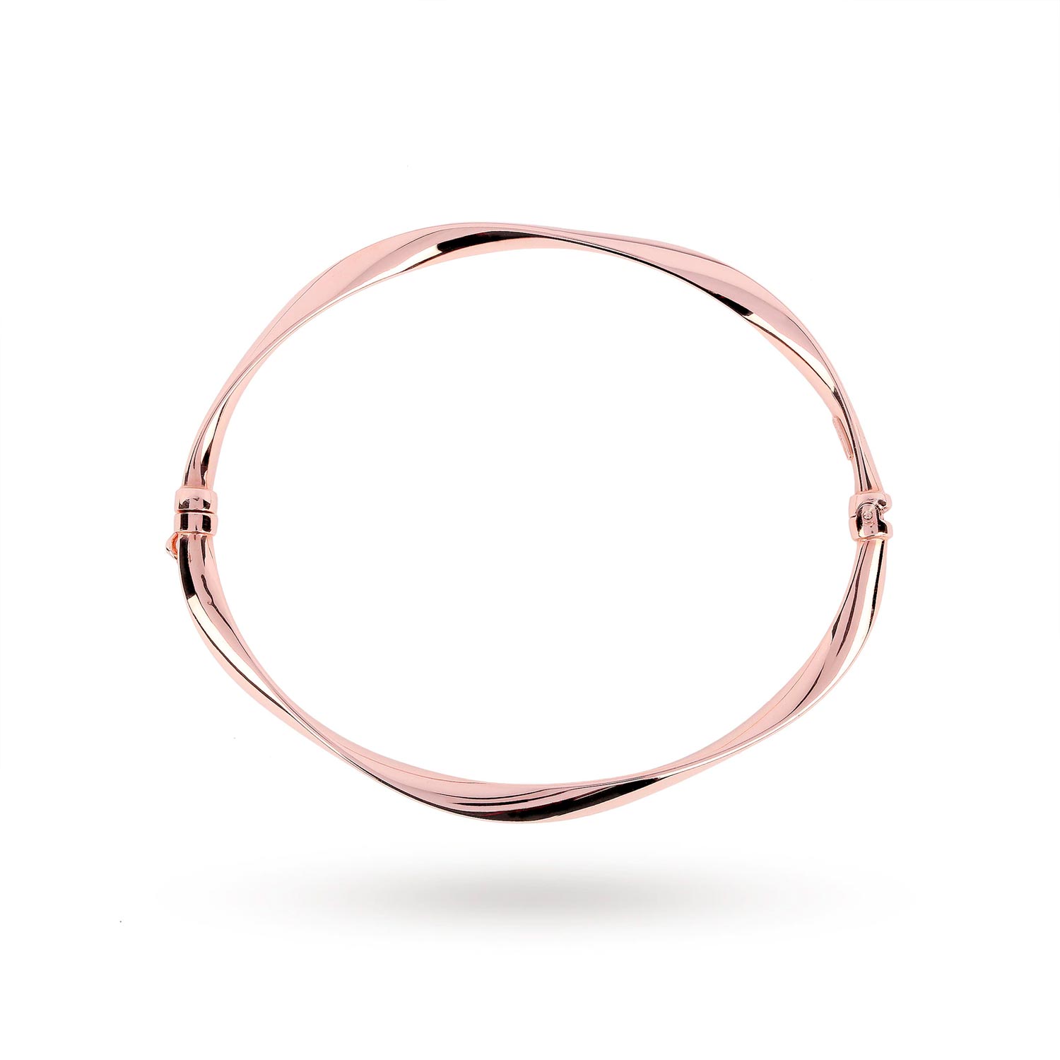 9ct Rose Gold Wave Bangle - imagine 3