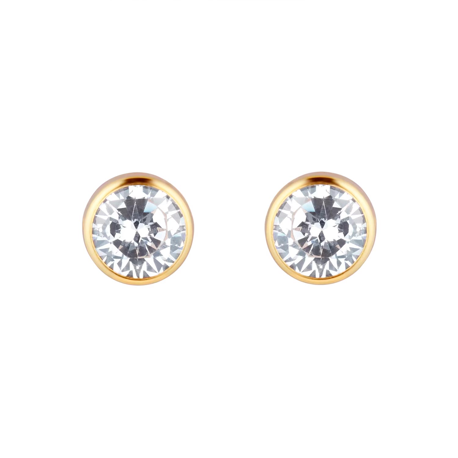 9ct Yellow Gold Bezel Set Pendant & Earring Set - imagine 3