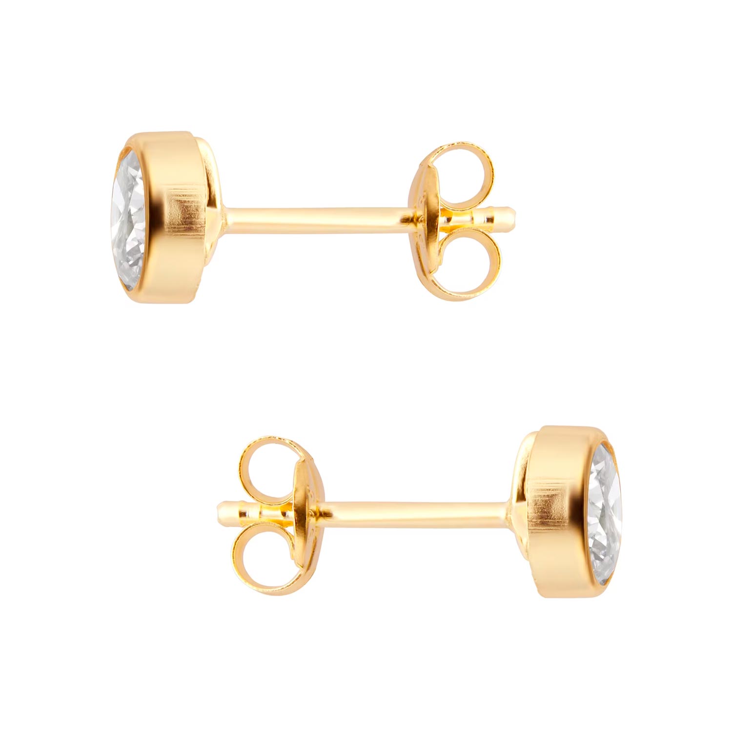 9ct Yellow Gold Bezel Set Pendant & Earring Set - imagine 4
